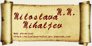 Miloslava Mihaljev vizit kartica